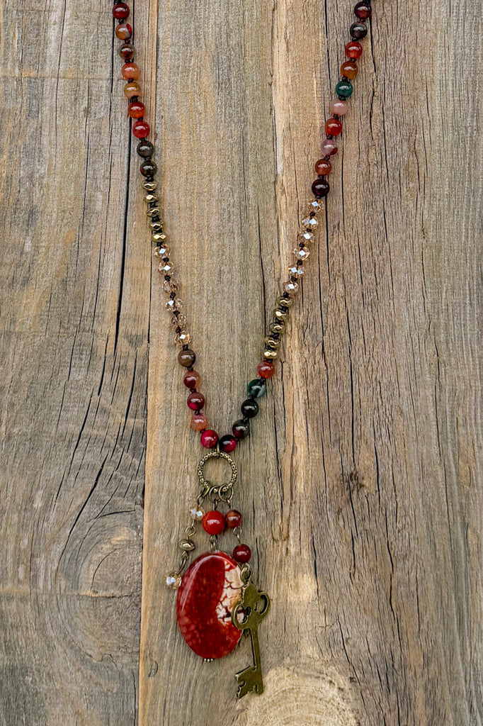 Suki Necklace - Fire Agate