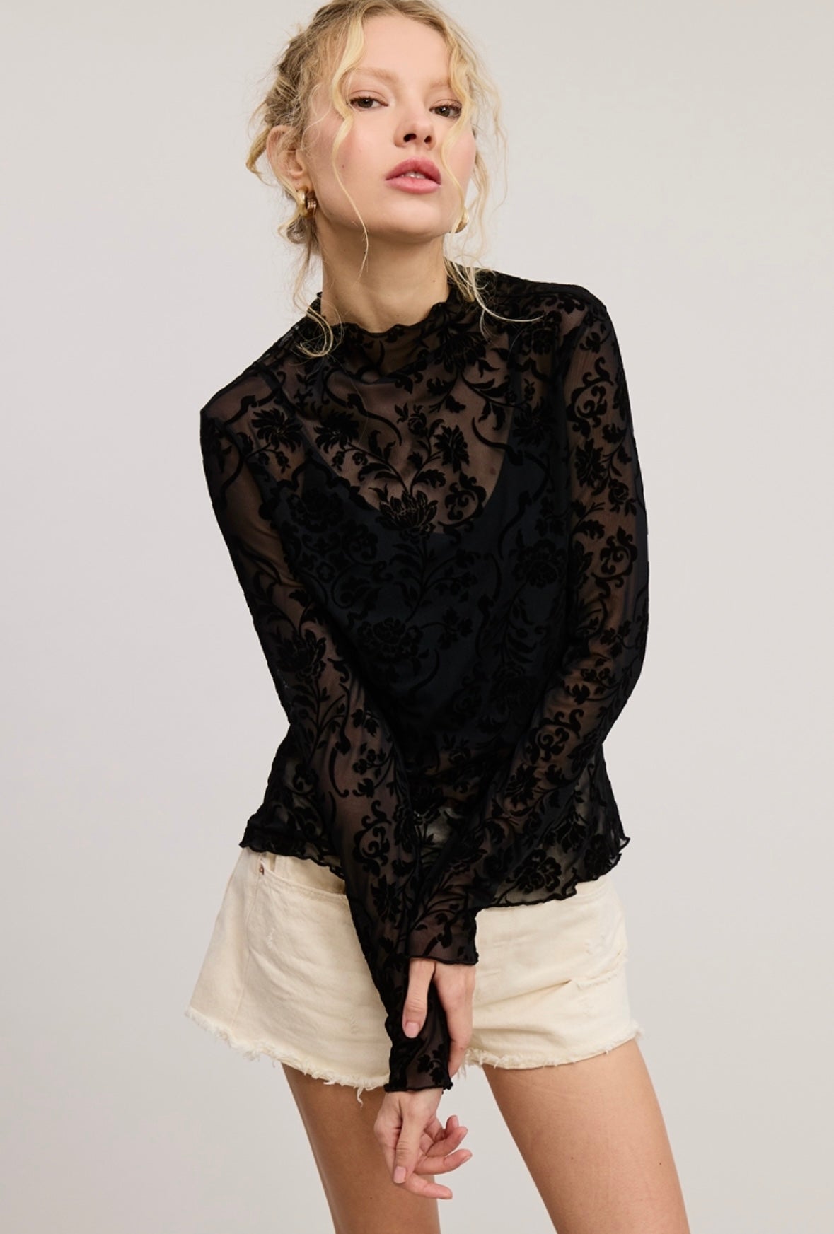 Black Lace Long Sleeve