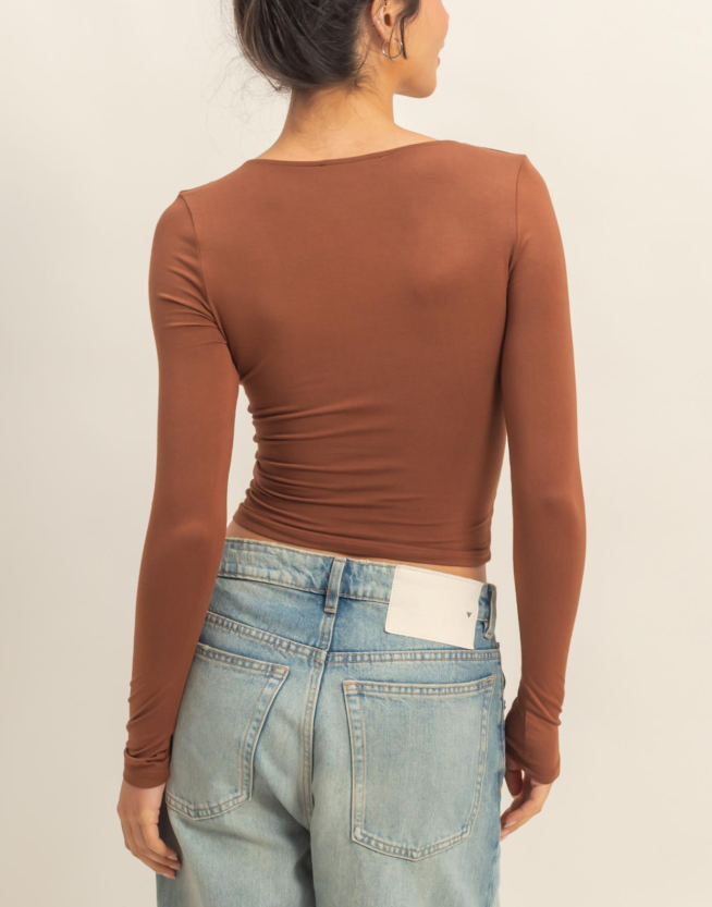 Brown Crop Top
