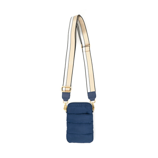 Navy Puffer Cellphone Holder