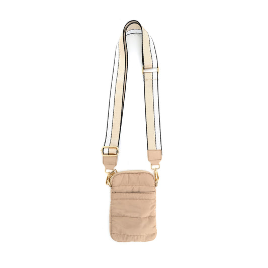 Beige Puffer Cellphone Holder