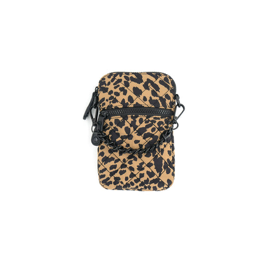 Leopard Quilted Cellphone Holder