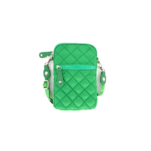 Green Quilted Cellphone Holder