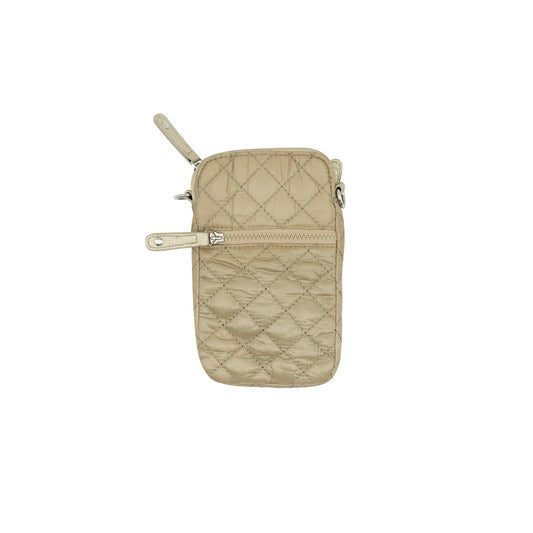 Gold Quilted Cellphone Holder