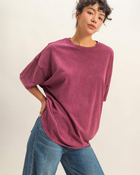 Oversized Dark Cherry Shirt