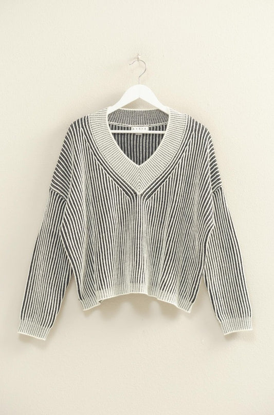 Black V-Neck Sweater