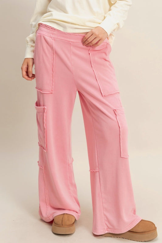 Pink Cargo Joggers