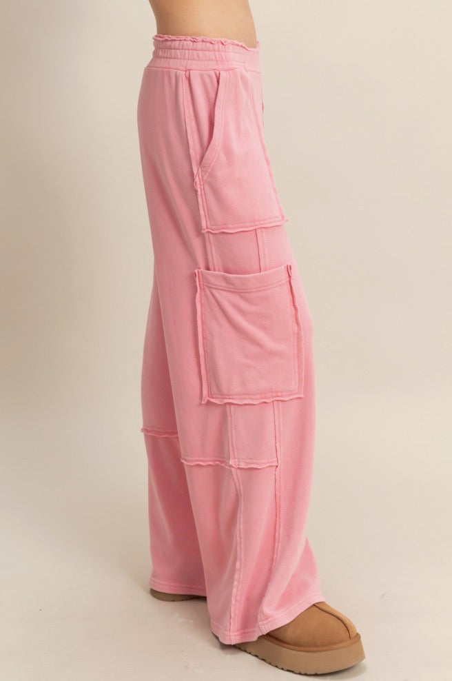 Pink Cargo Joggers