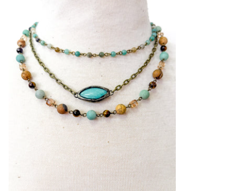 Emory Necklace Amazonite Short