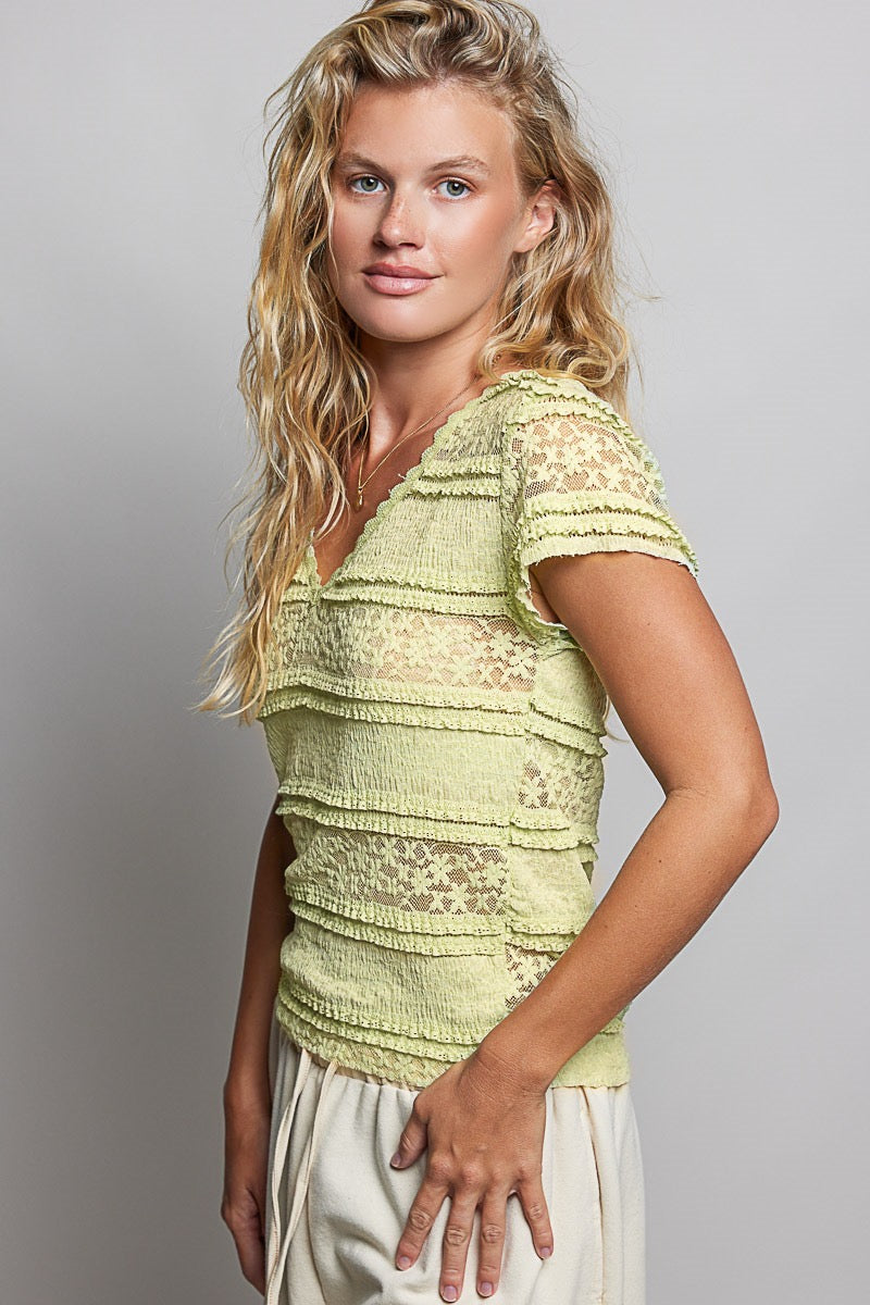 Lace V-Neck Top