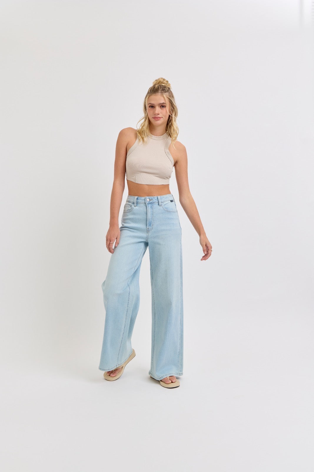 High Rise Wide Leg Denim