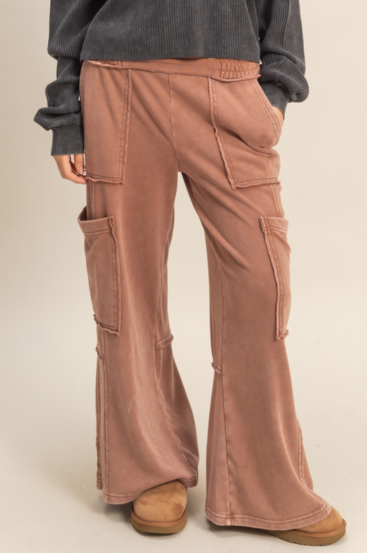 Chestnut  Oversized Cargo Joggers
