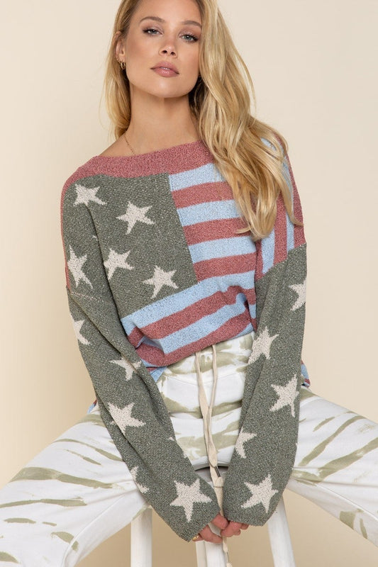 Fallon  Flag Sweater