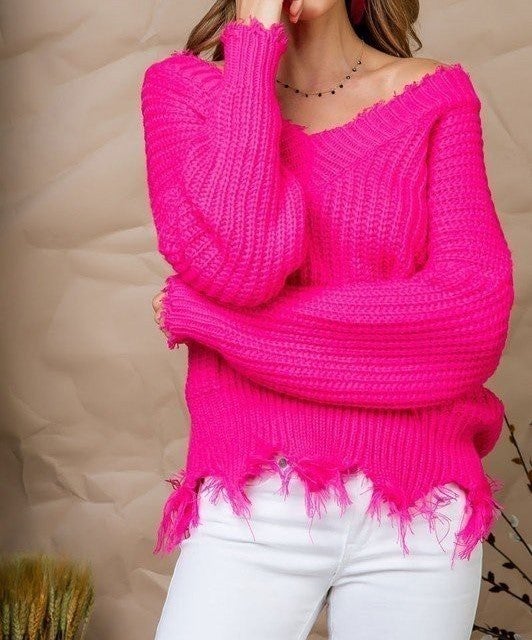 Mona Fuchsia Sweater