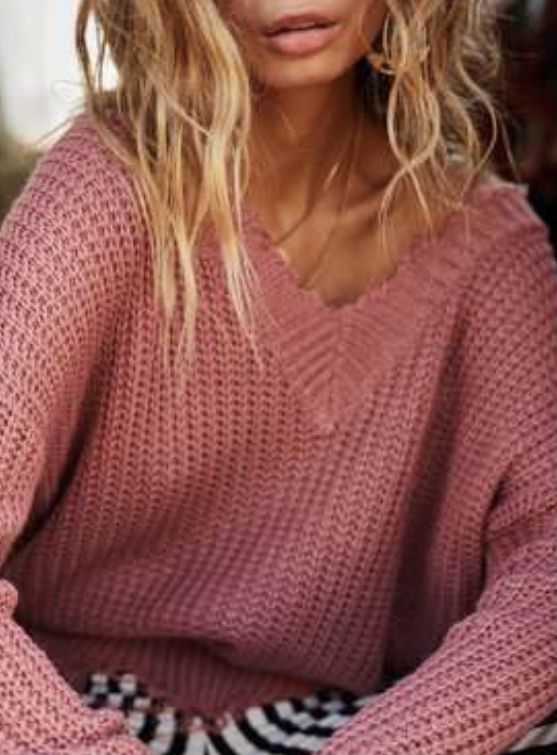 Gabbi Frayed Sweater V3