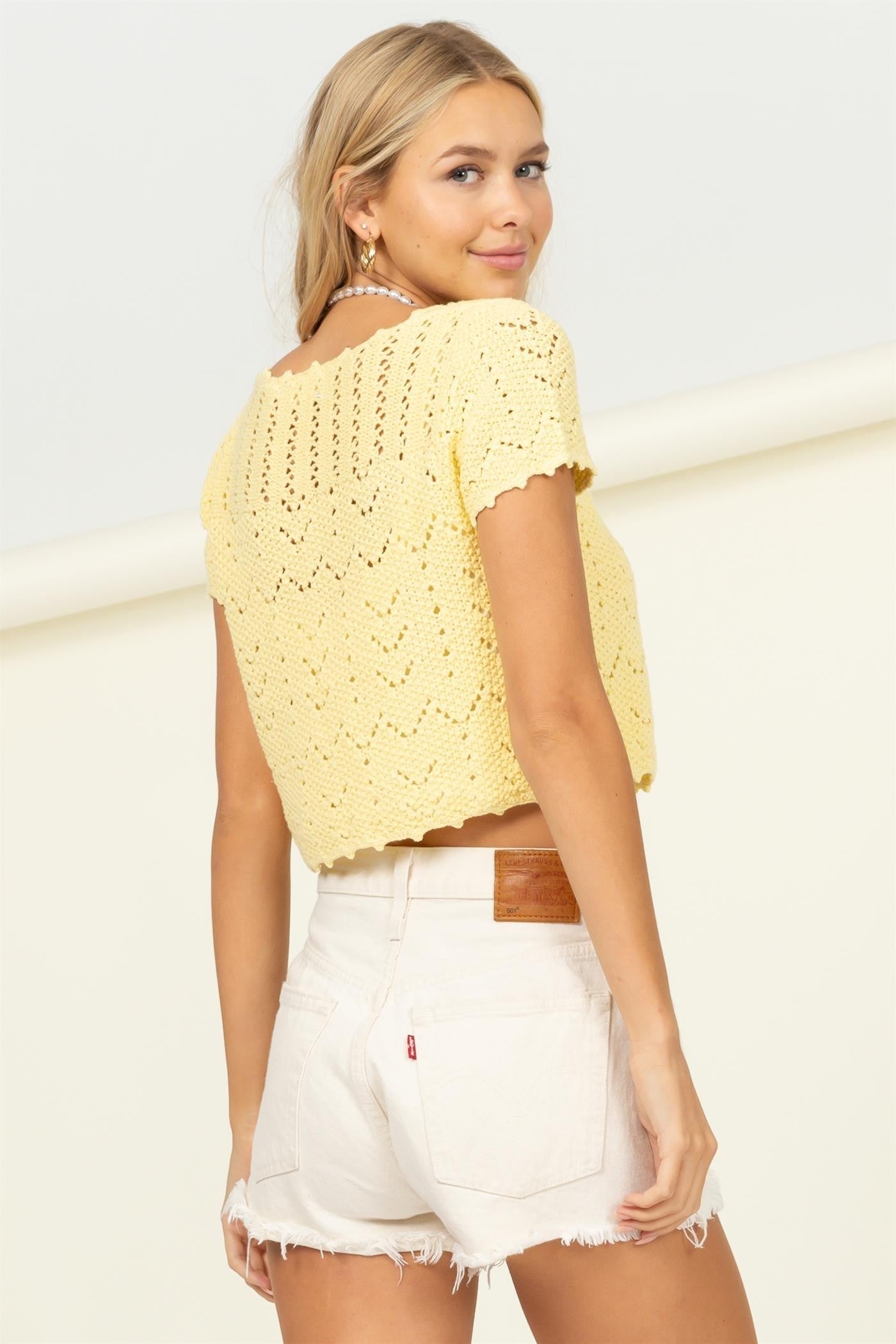 Angel Cropped Sweater