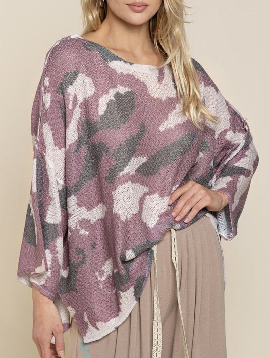 Plum Camo Sweater